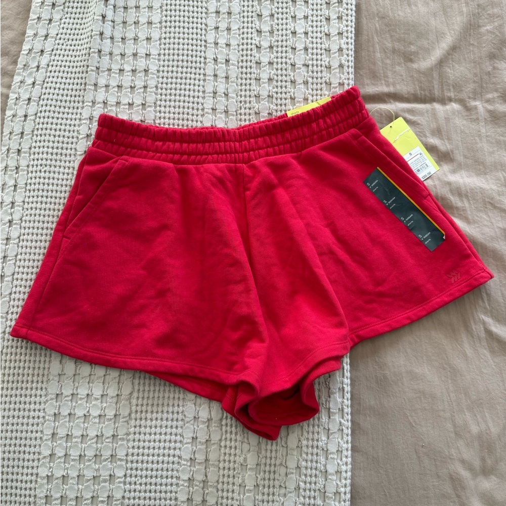 NEW All in‎ Motion Red High-Rise Shorts